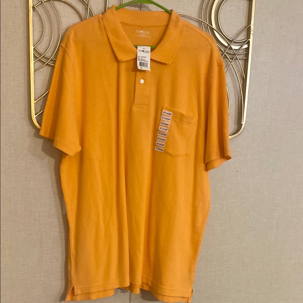 Vibrant Orange Polo Shirt with Relaxed Fit